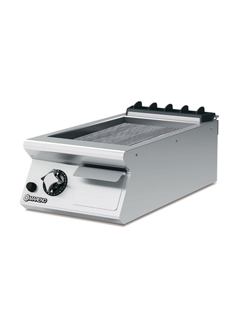 700 Series Chromed Gas Fry-Top With Ribbed Fry Plate
