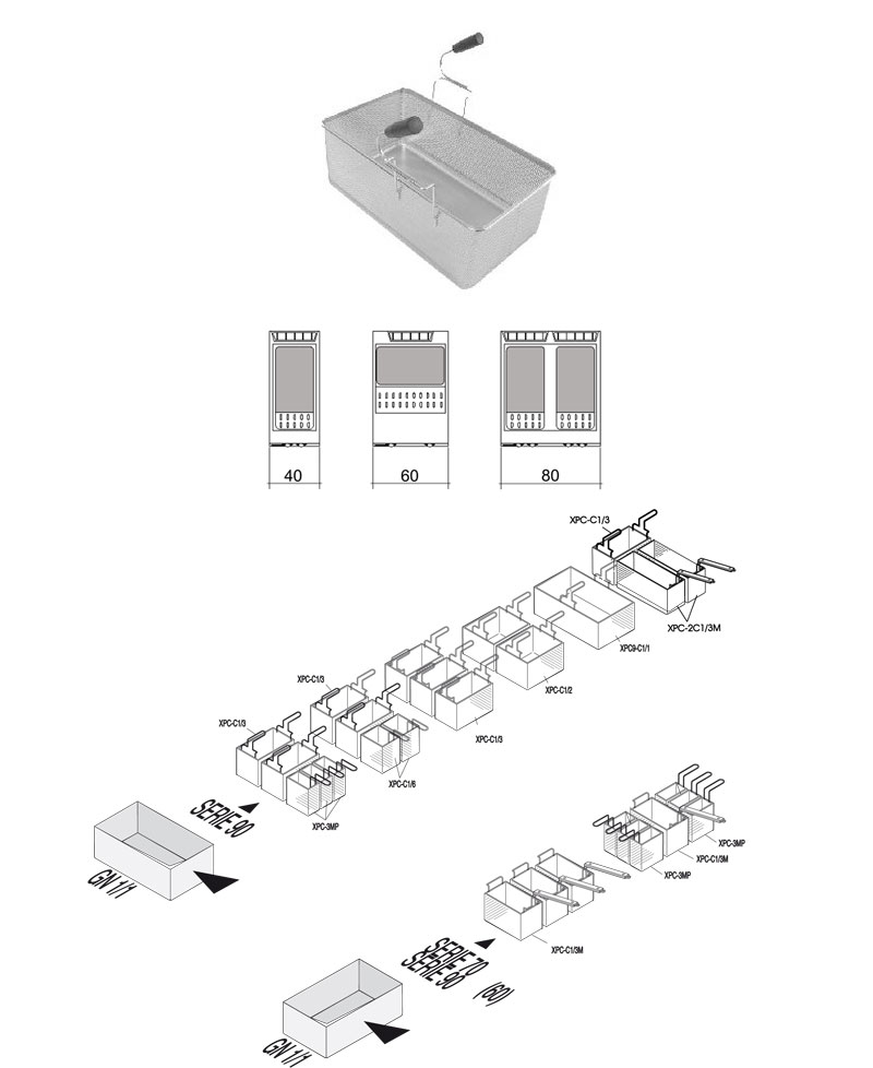 Pasta Cooker 1/1 GN AISI 304 Stainless SteelBasket